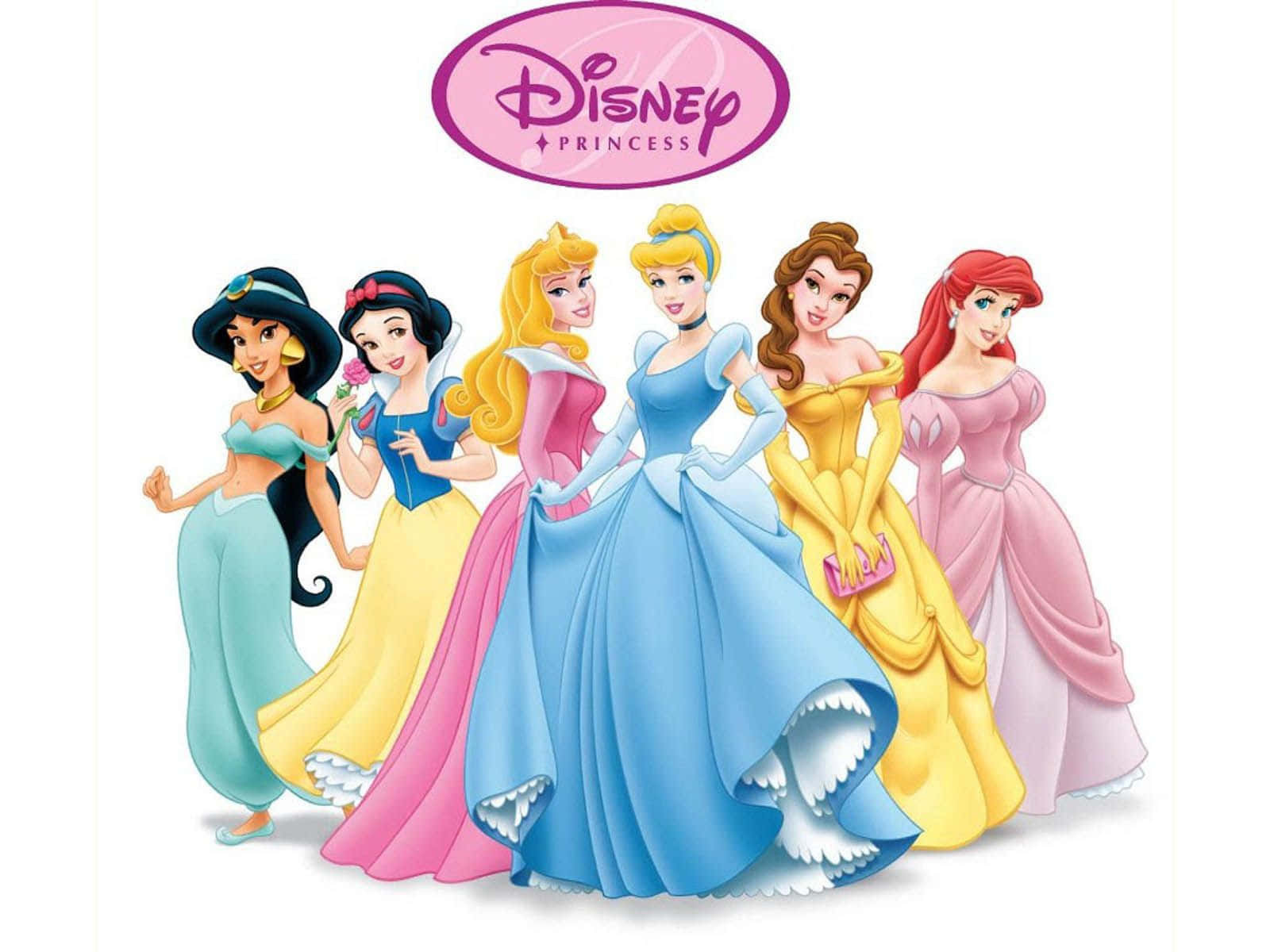 Minimalistiske Disney Prinsesser Klæder Billed Tapet.