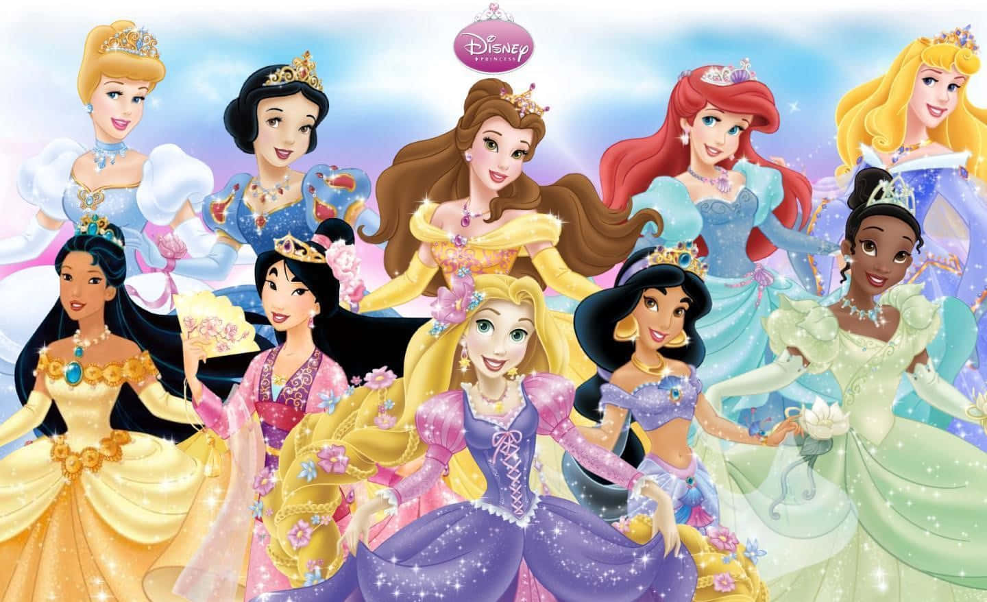 Disney Prinsesser Kjole Tiara Billede Bakgrunnsbilde