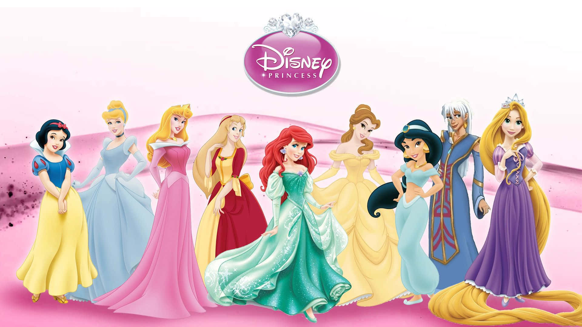 Disney Prinsesser Pink Aestetisk Billede Tapet