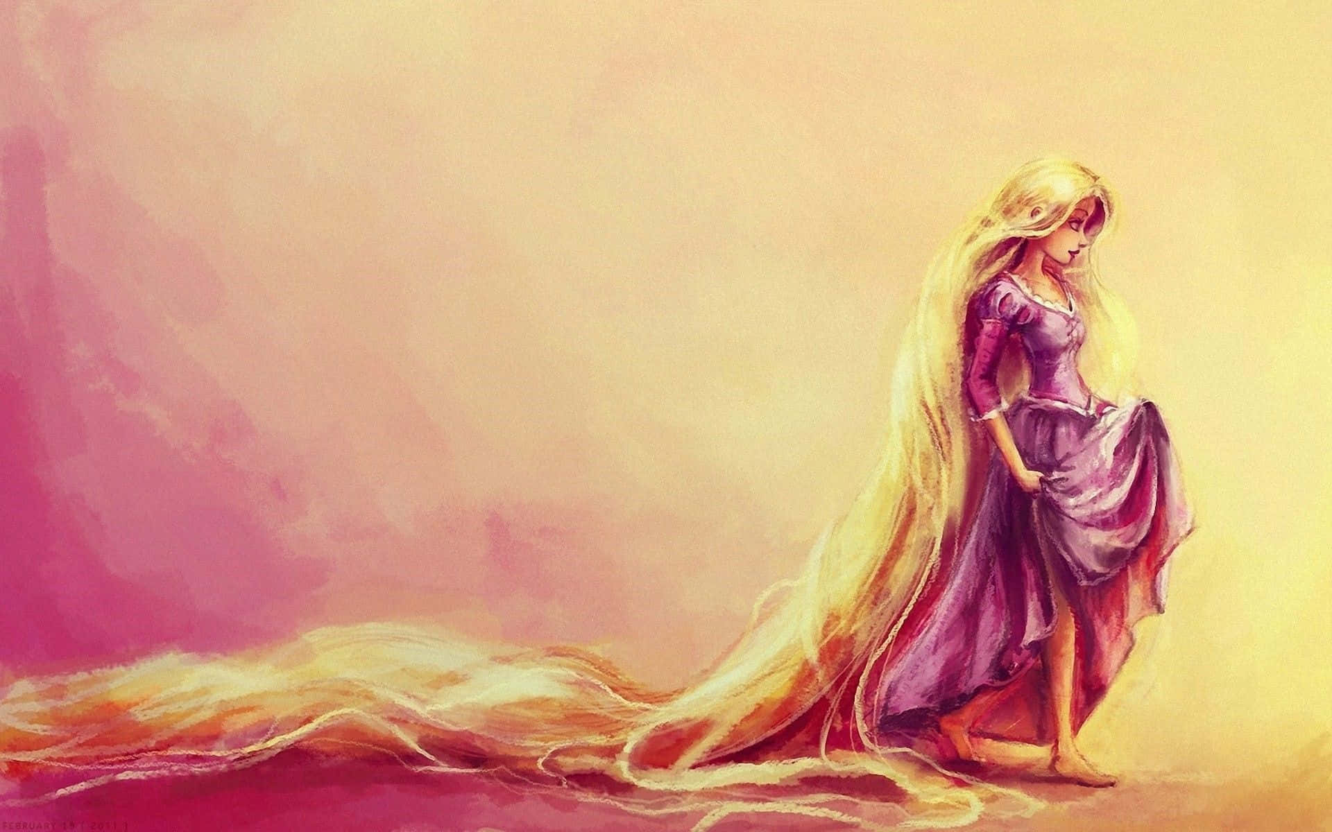 Imagende Rapunzel, La Princesa De Disney, Con Su Largo Cabello