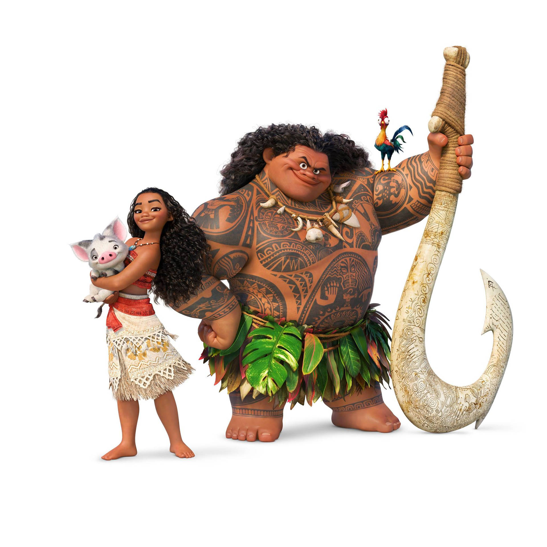 Disney's Maui And Moana Wallpaper
