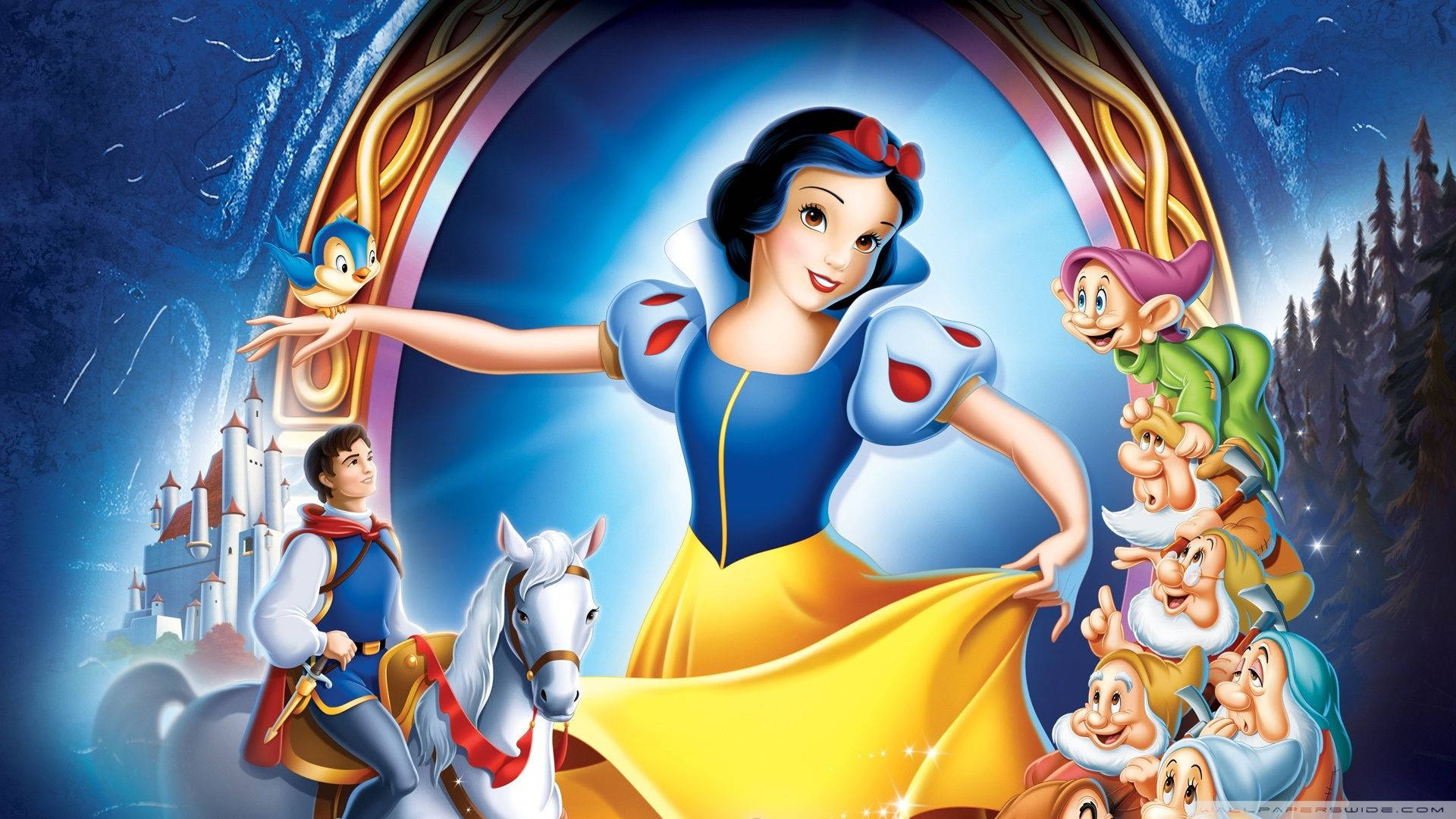 Disney Snow White And Dwarfs Wallpaper