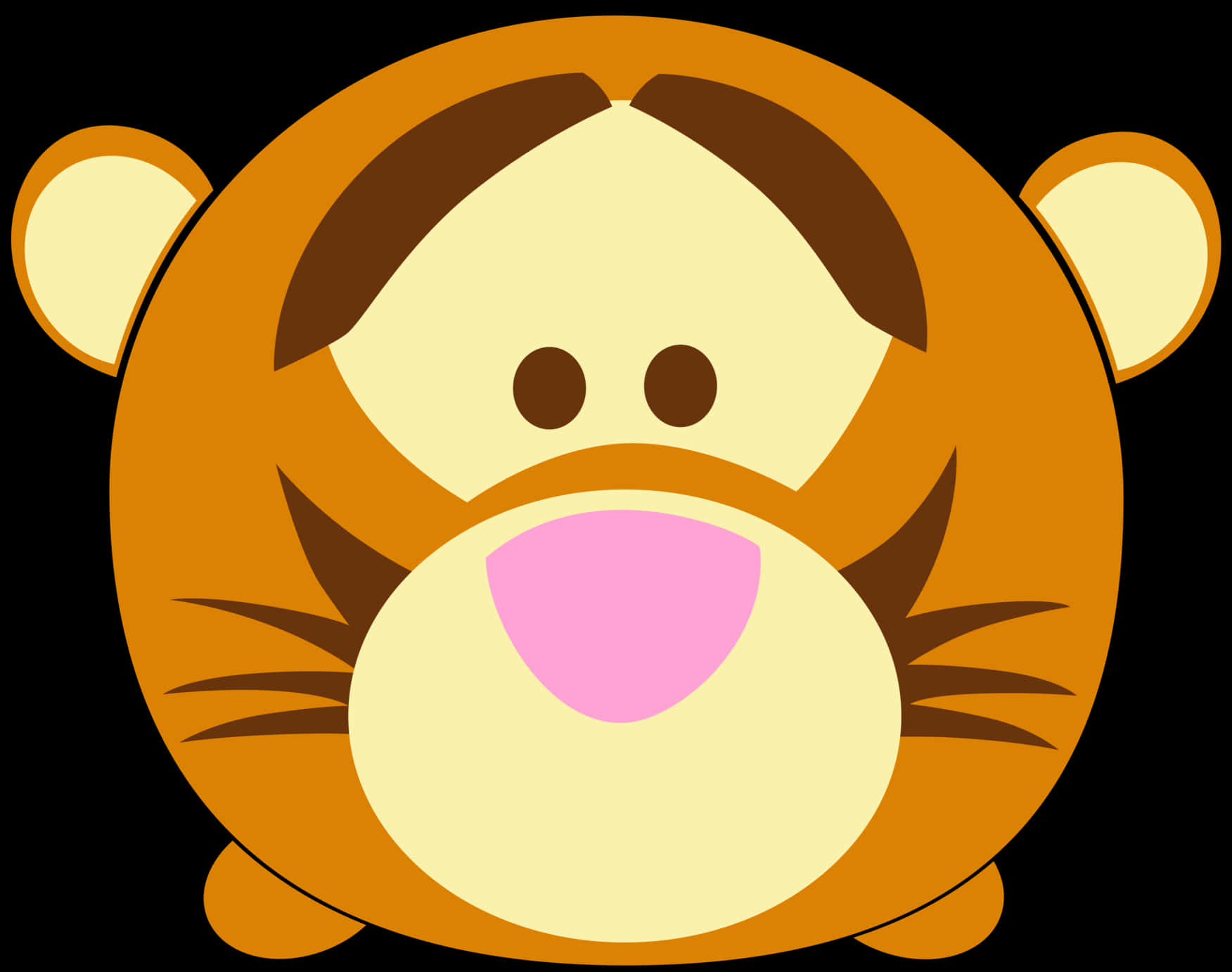 Disney Tigger Stylized Graphic PNG