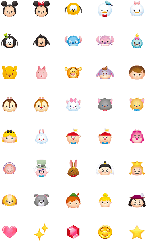 Disney Tsum Tsum Character Collection PNG