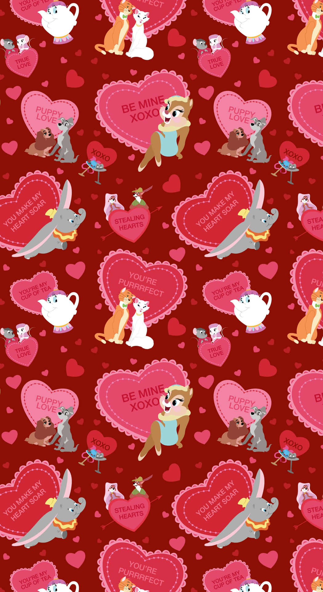 Download Let True Love Glisten with Disney Valentine Wallpaper