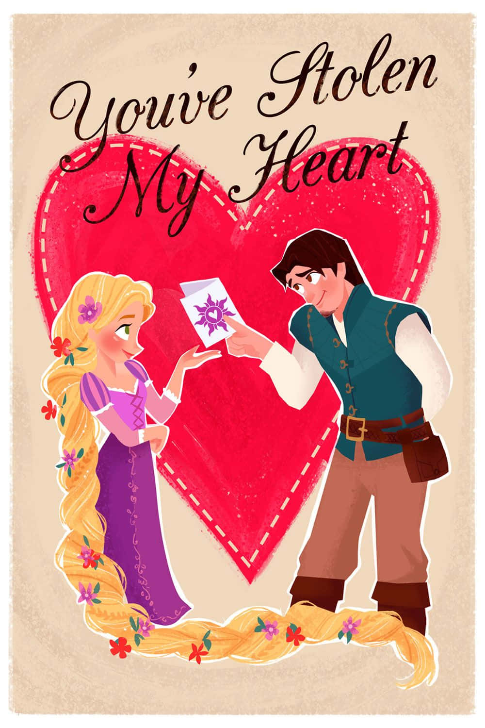 Fejr kærlighed med Disney Figurer denne Valentins Dag Wallpaper