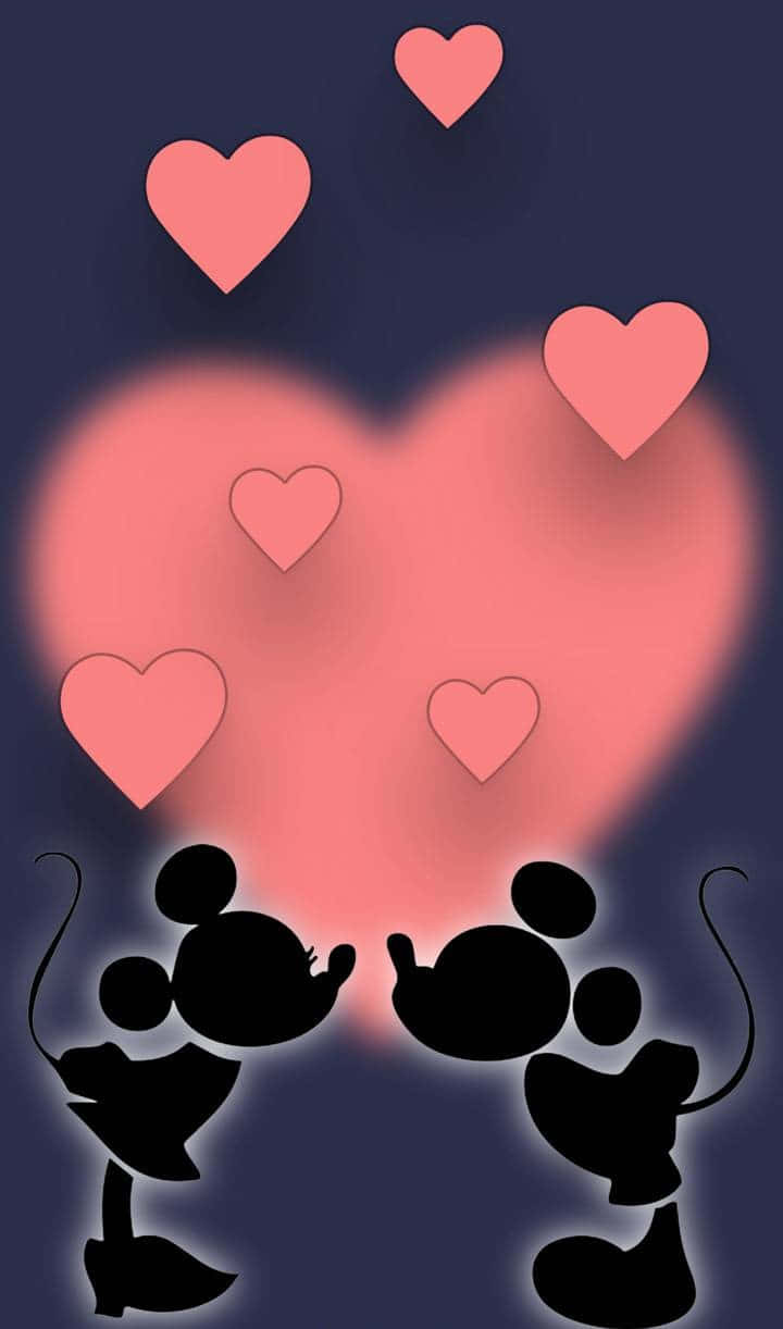 Download Disney Valentine Hearts With Mickey And Minnie Wallpaper