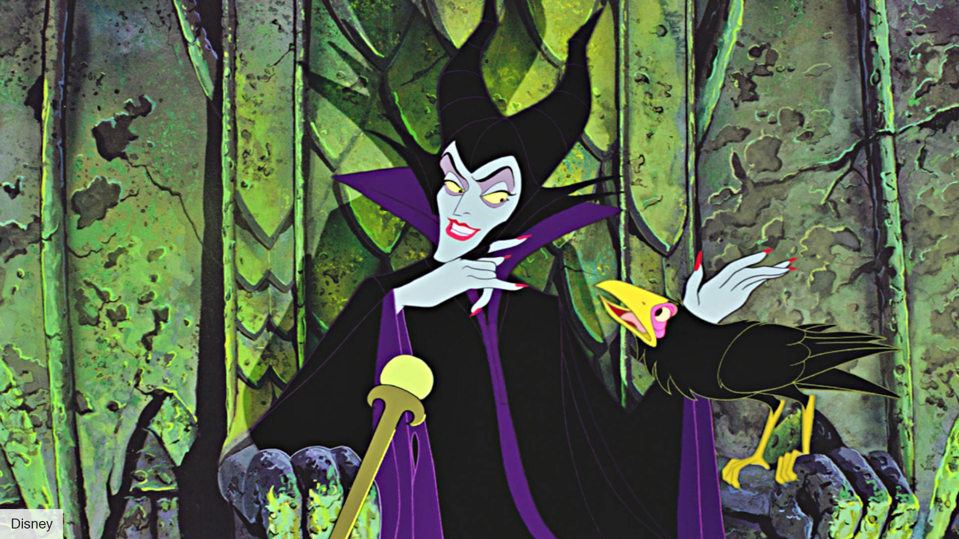 Disney Villain Maleficent With Bird Wallpaper