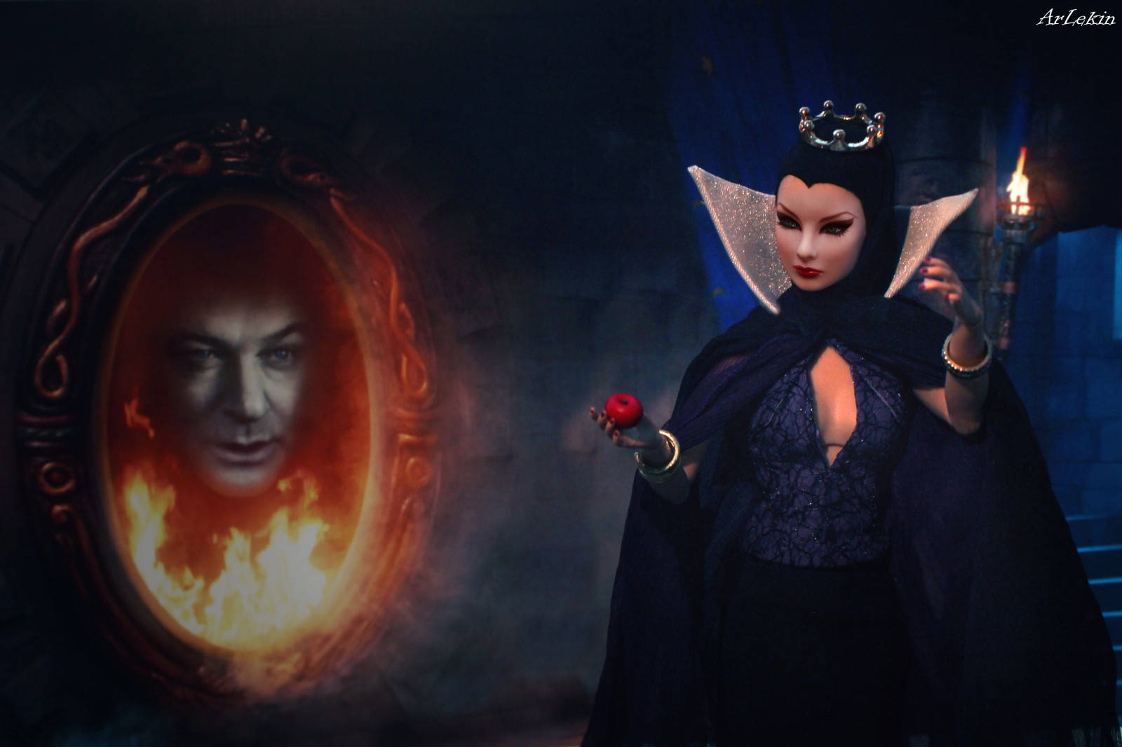 Disney Villain Maleficent With The Mirror Wallpaper