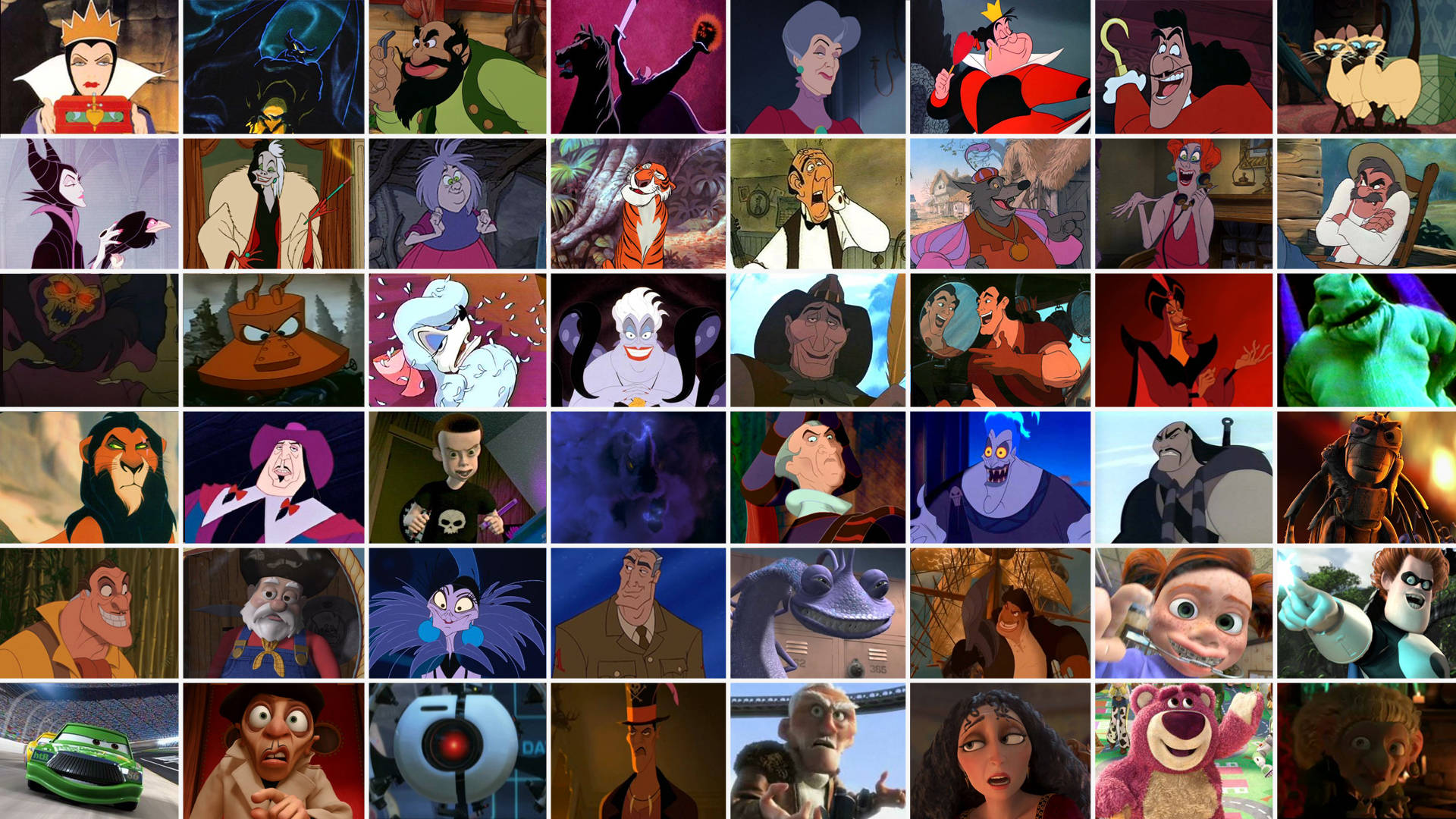 Disney Villains Collage Wallpaper
