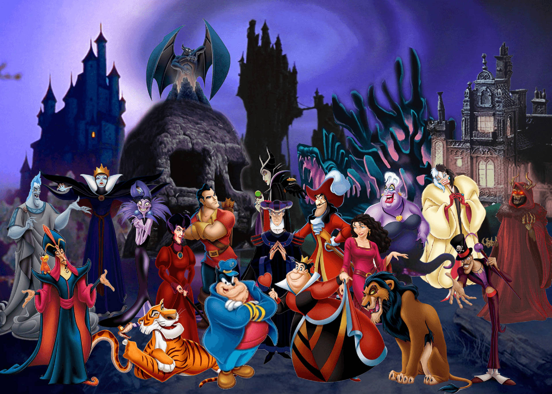 Disney Villains Dark Castles Wallpaper