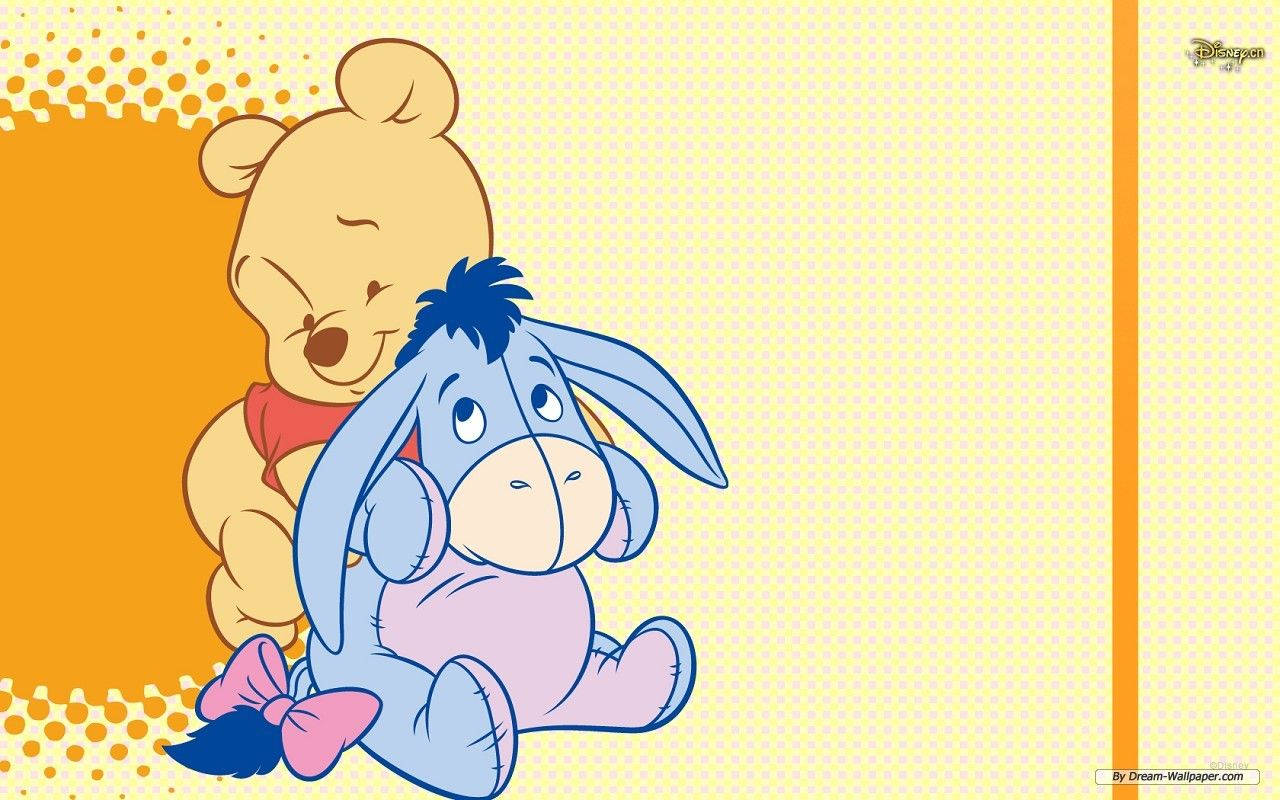 Disney Winnie The Pooh Hugging Eeyore Wallpaper