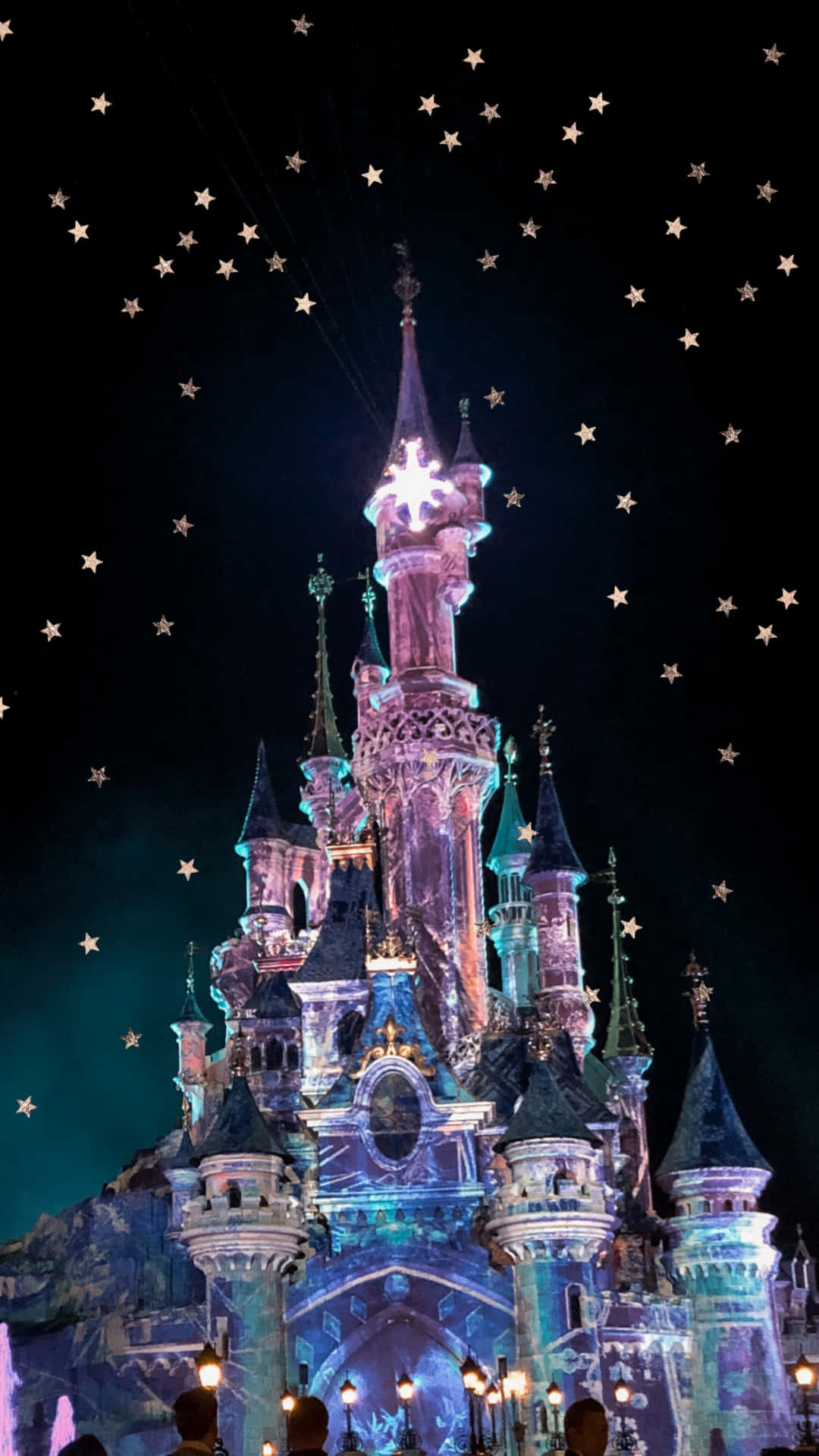 Disneyworld Estrellas Vista Nocturna Iphone Fondo de pantalla