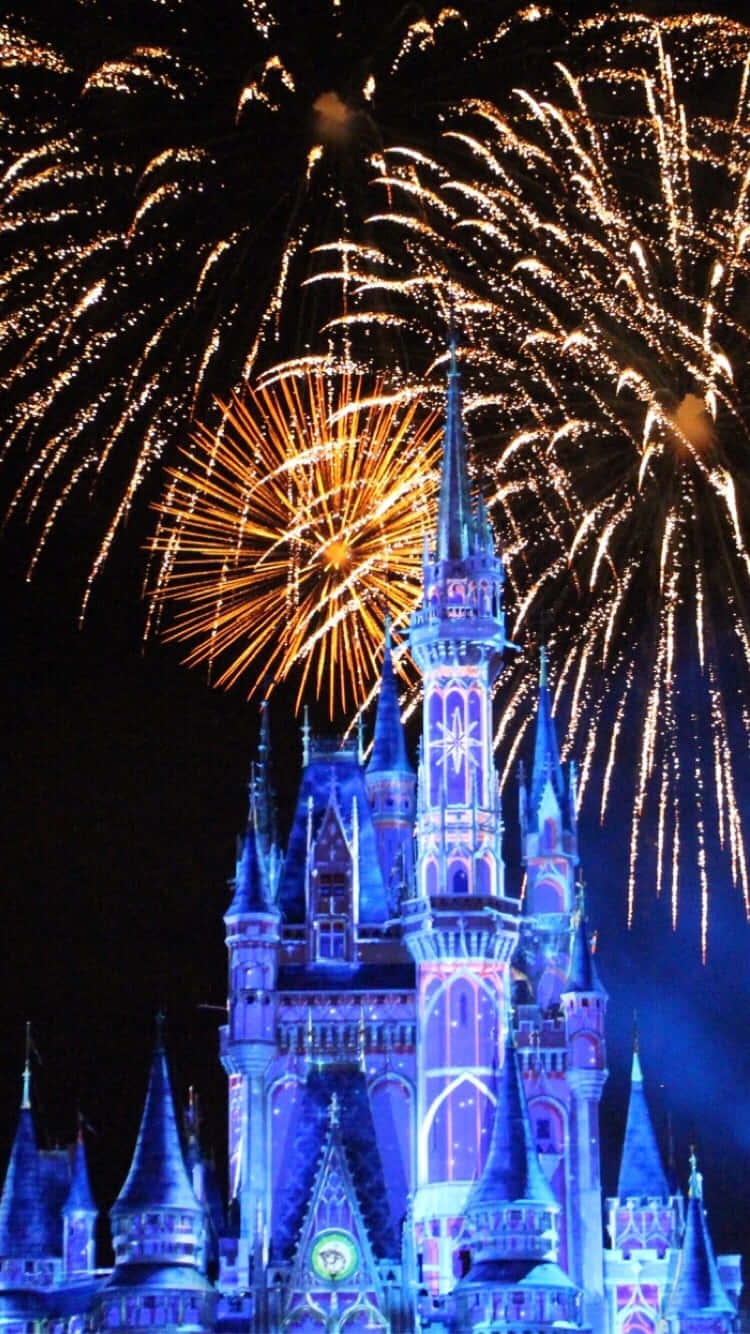 Disney World Fireworks Iphone Wallpaper