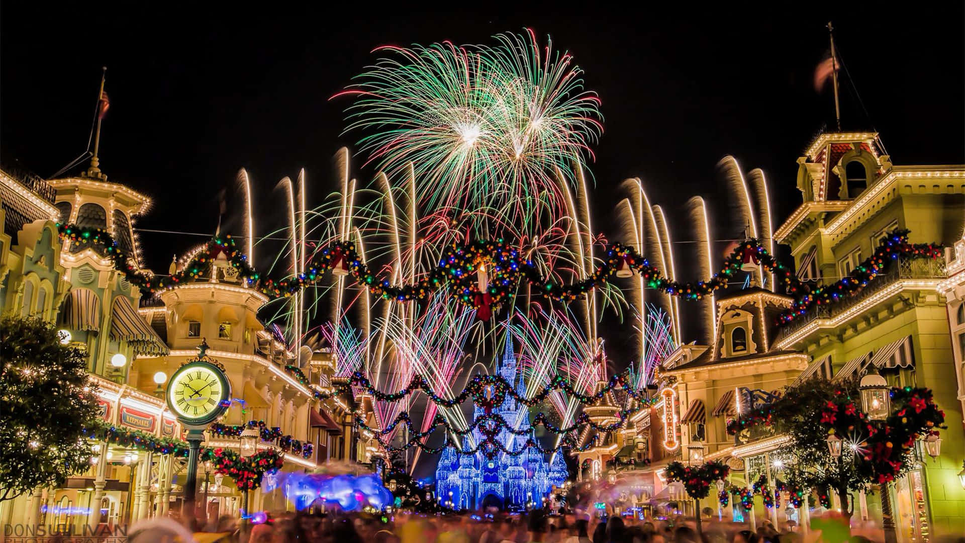 Night Time At Magic Kingdom Disney Zoom Background