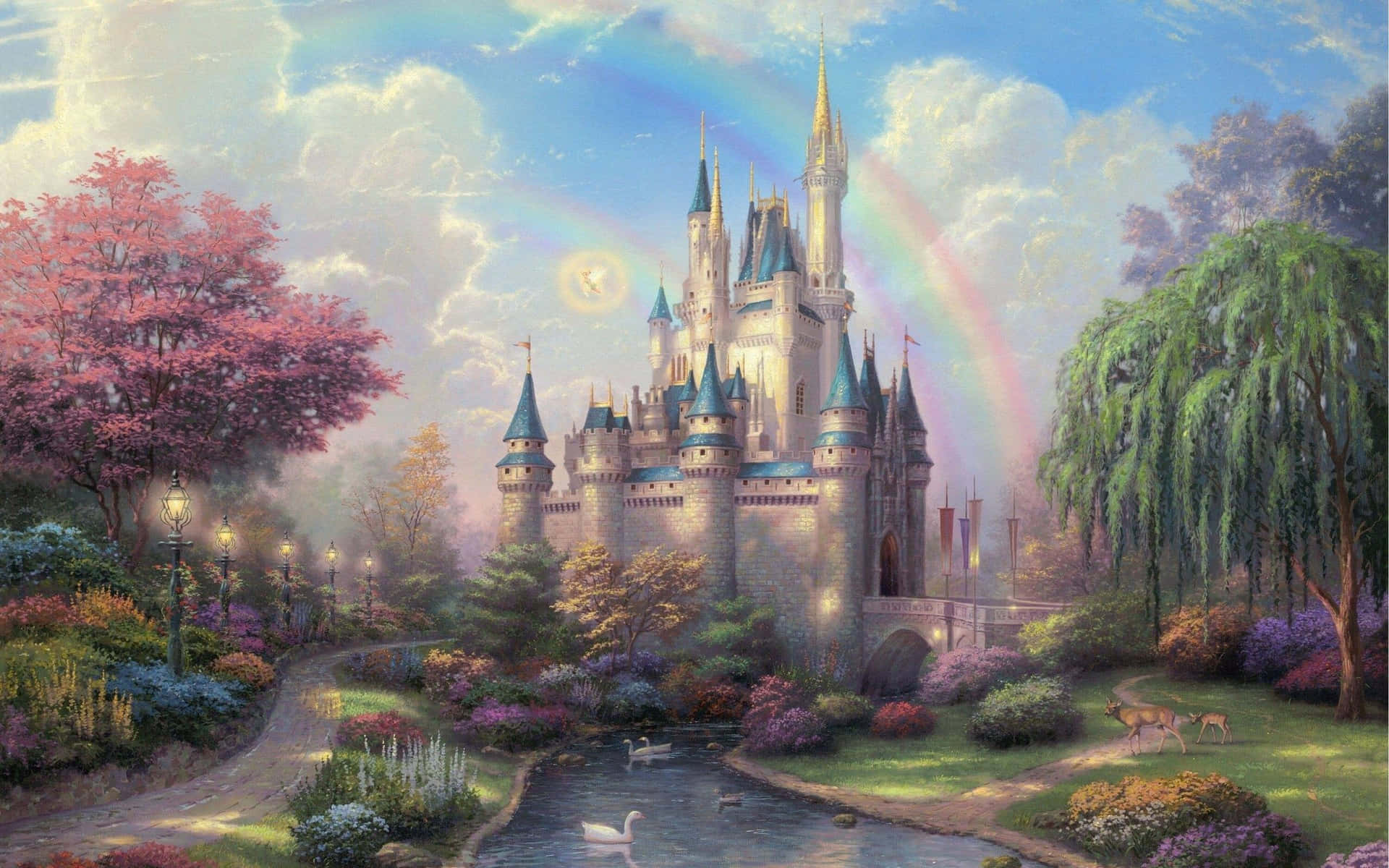 Magical Cinderella Castle Walt Disney Zoom Background