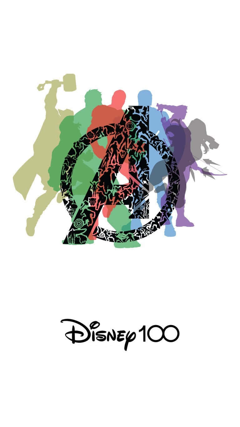 Disney100_ Avengers_ Silhouette_ Art Wallpaper