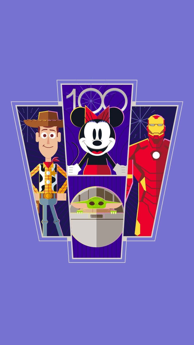 Disney100 Celebration Characters Wallpaper