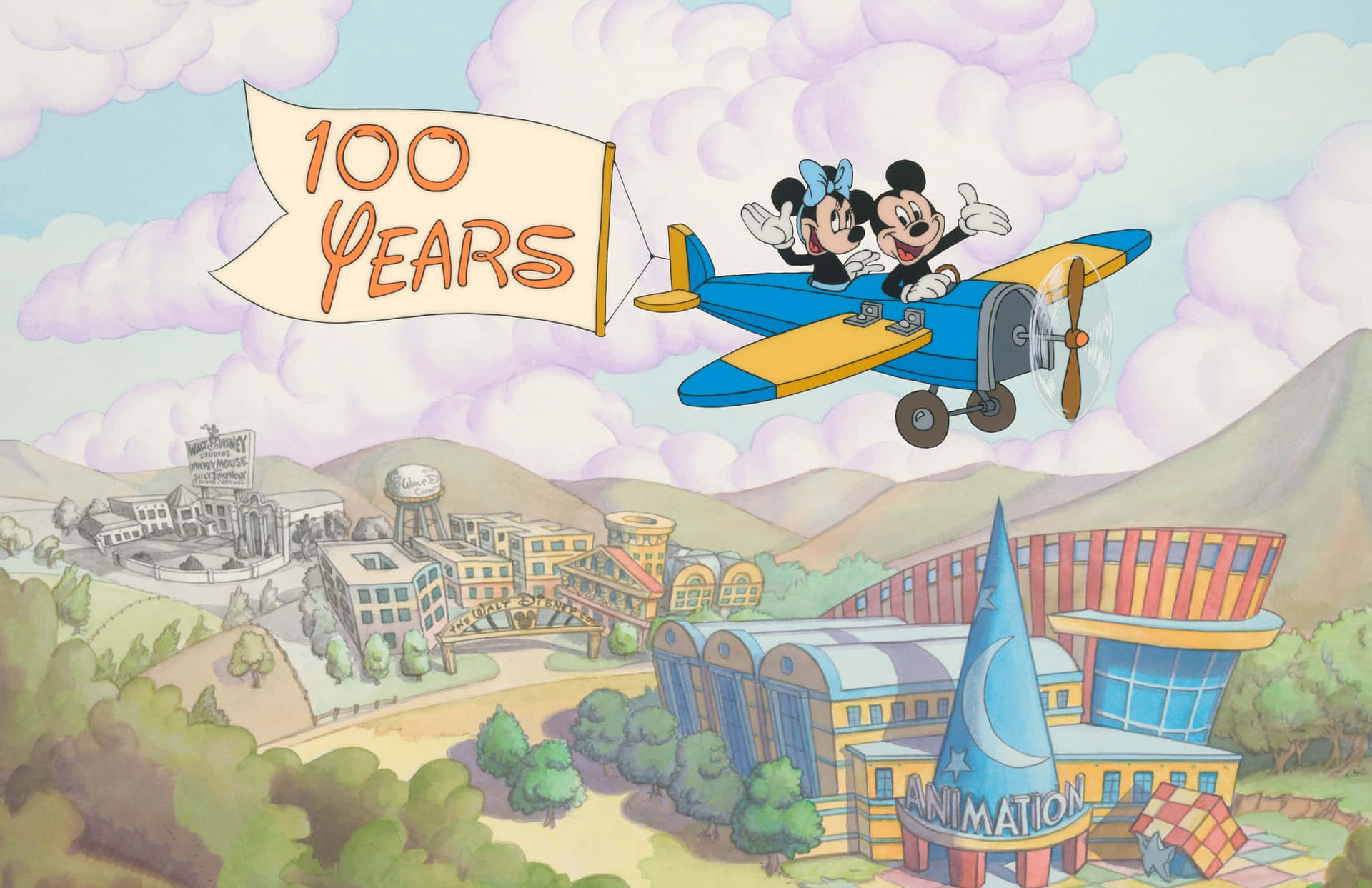 Disney100 Celebrationwith Mickeyand Minnie Wallpaper