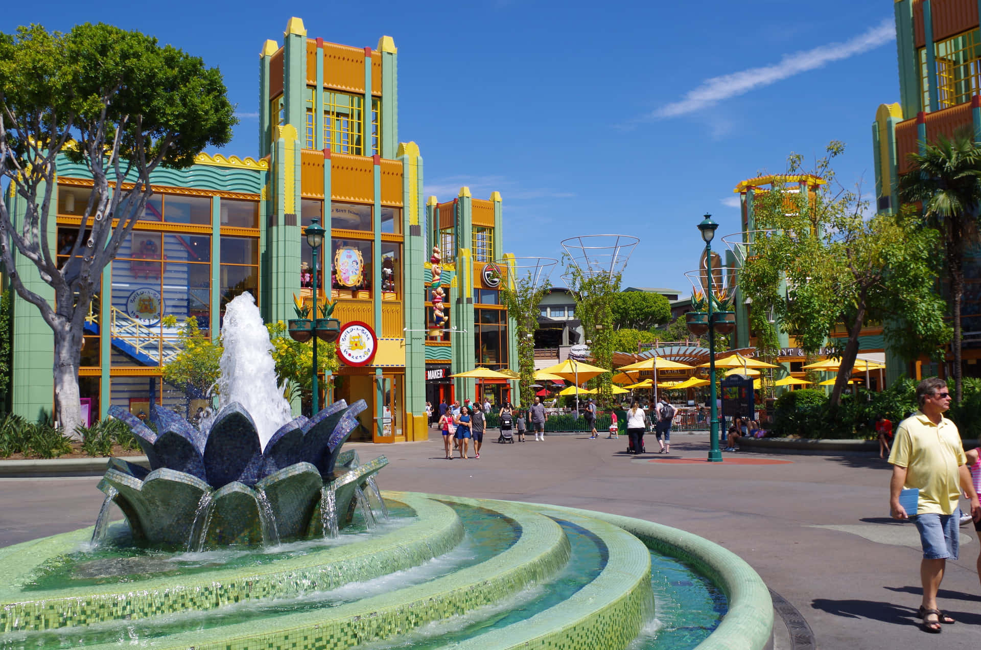 Disneyland California Adventure Park Fountain Wallpaper