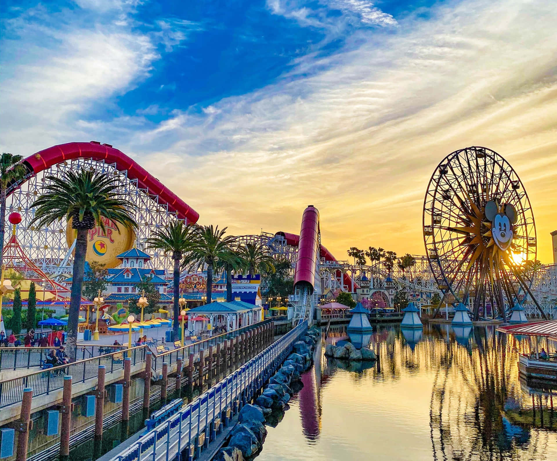 Disneyland California Adventure Park Sunset Wallpaper
