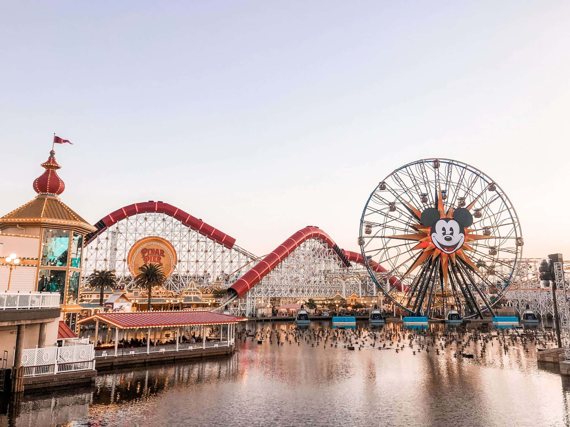 Disneyland California Adventure Park Sunset Wallpaper