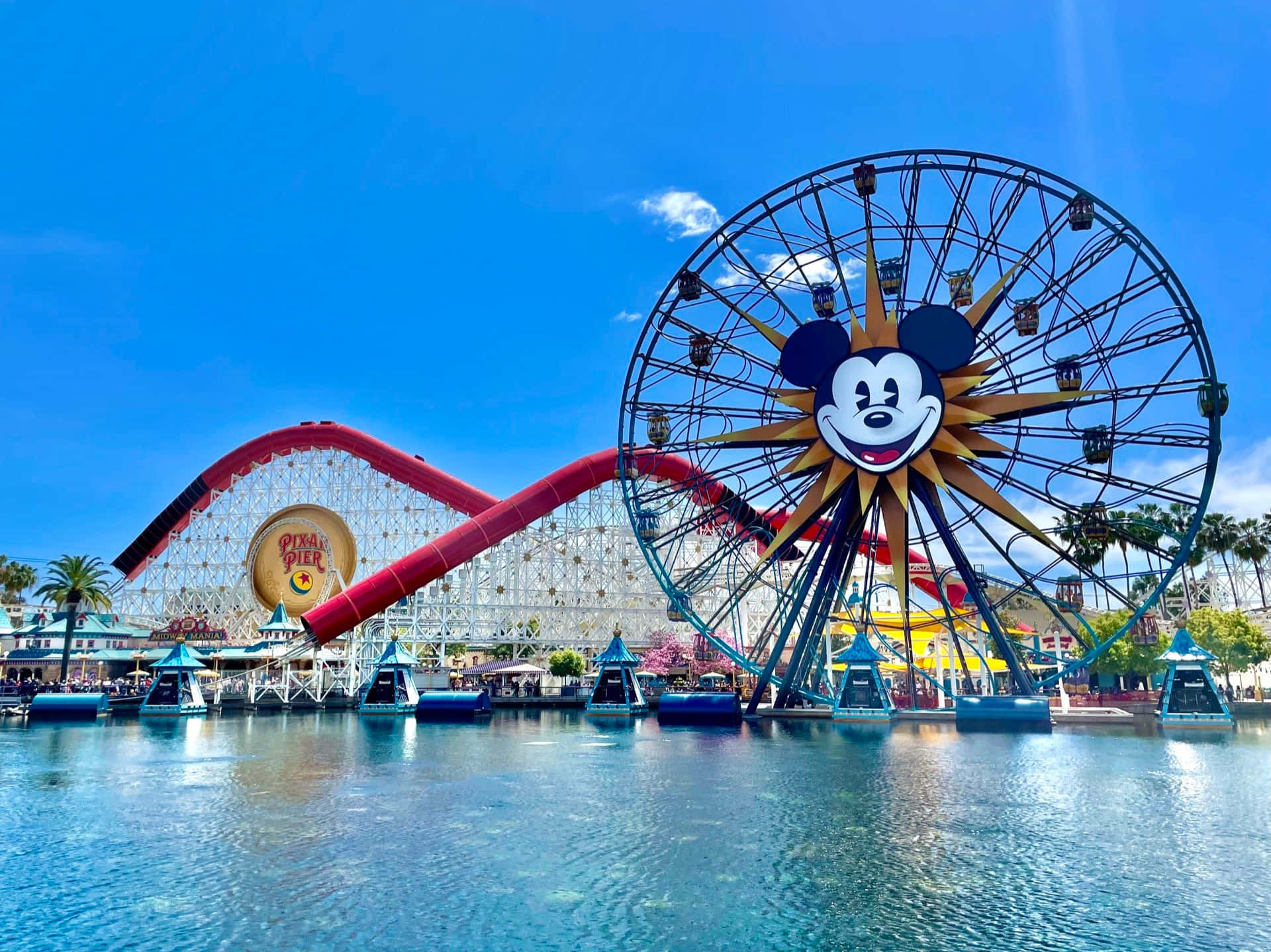 Disneyland California Adventure Pixar Pier Ferris Wheel Wallpaper