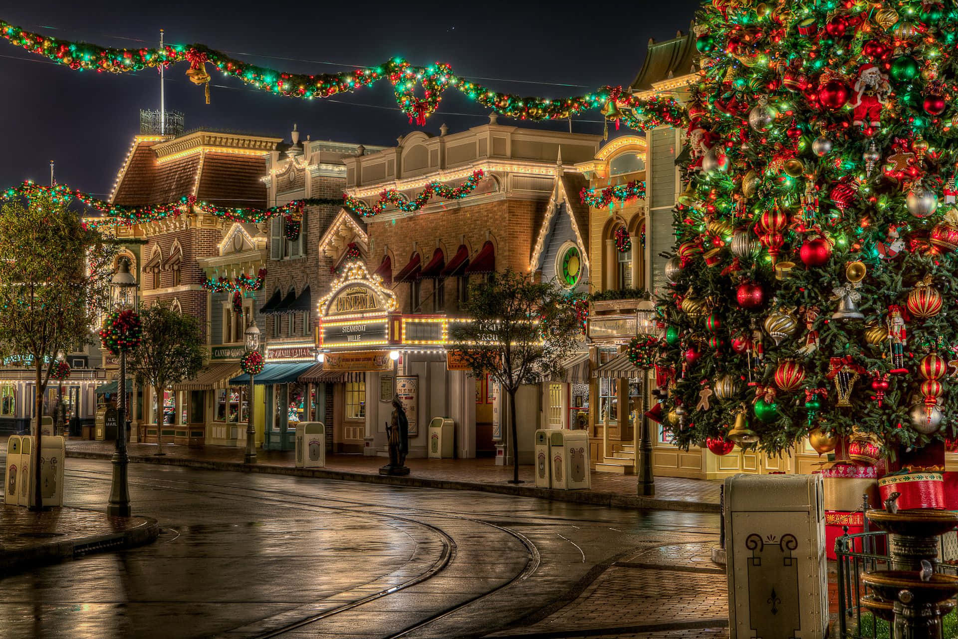 Disneylandhohe Auflösung Weihnachts-desktop Wallpaper