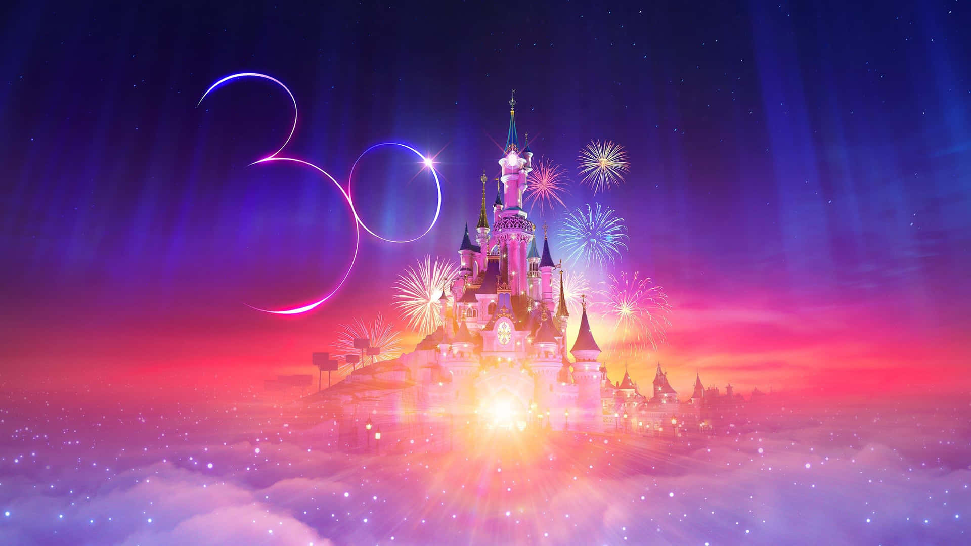Pósterdel 30 Aniversario De Disneyland Paris. Fondo de pantalla