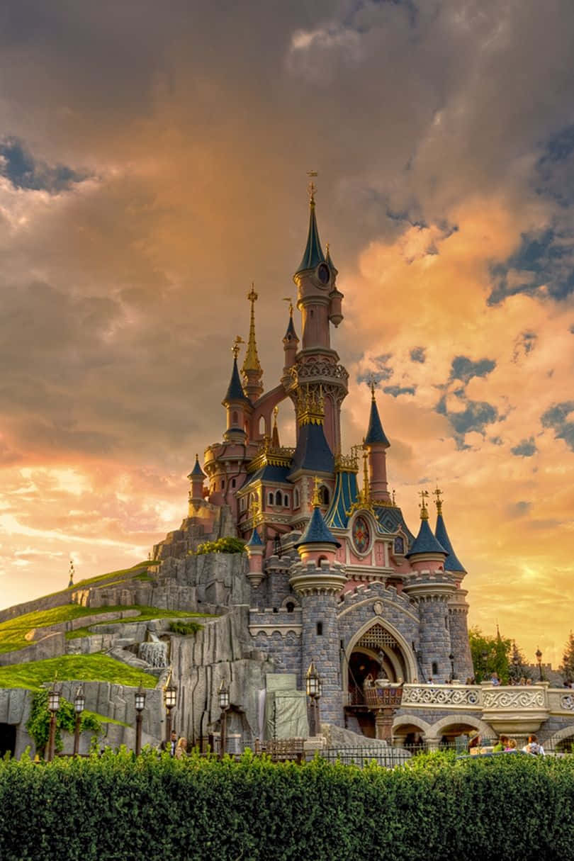 Disneyland Paris Captured During Sunset Wallpaper