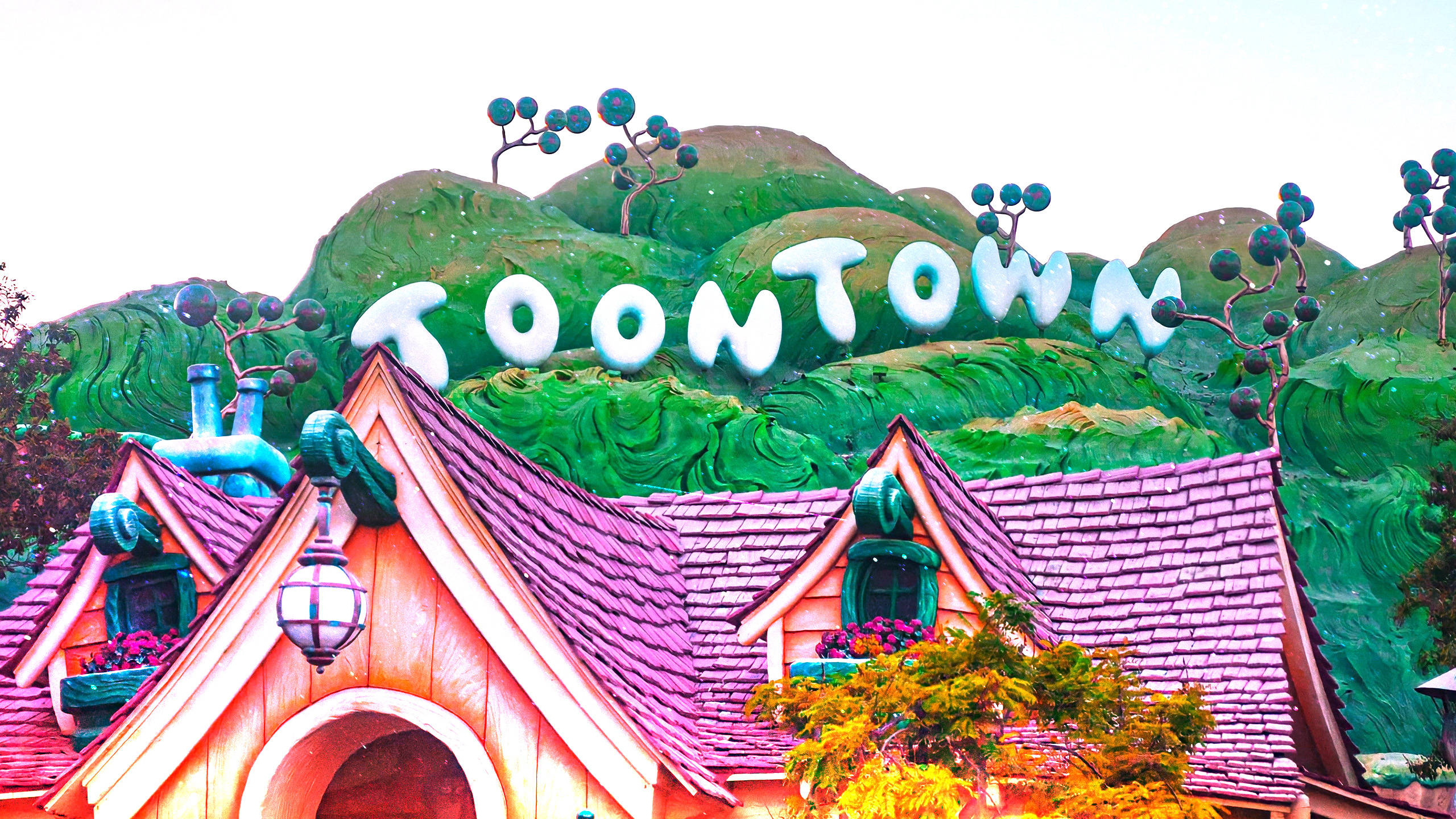 Disneyland Toontown Sign Background