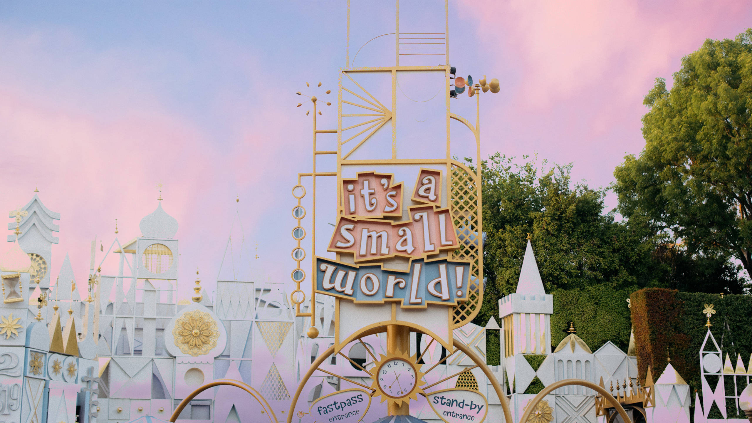 Disneyland Vintage Ride Entrance Background