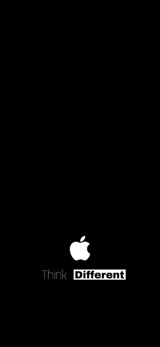 Unfondo Negro Con Un Logo De Manzana En Él Fondo de pantalla