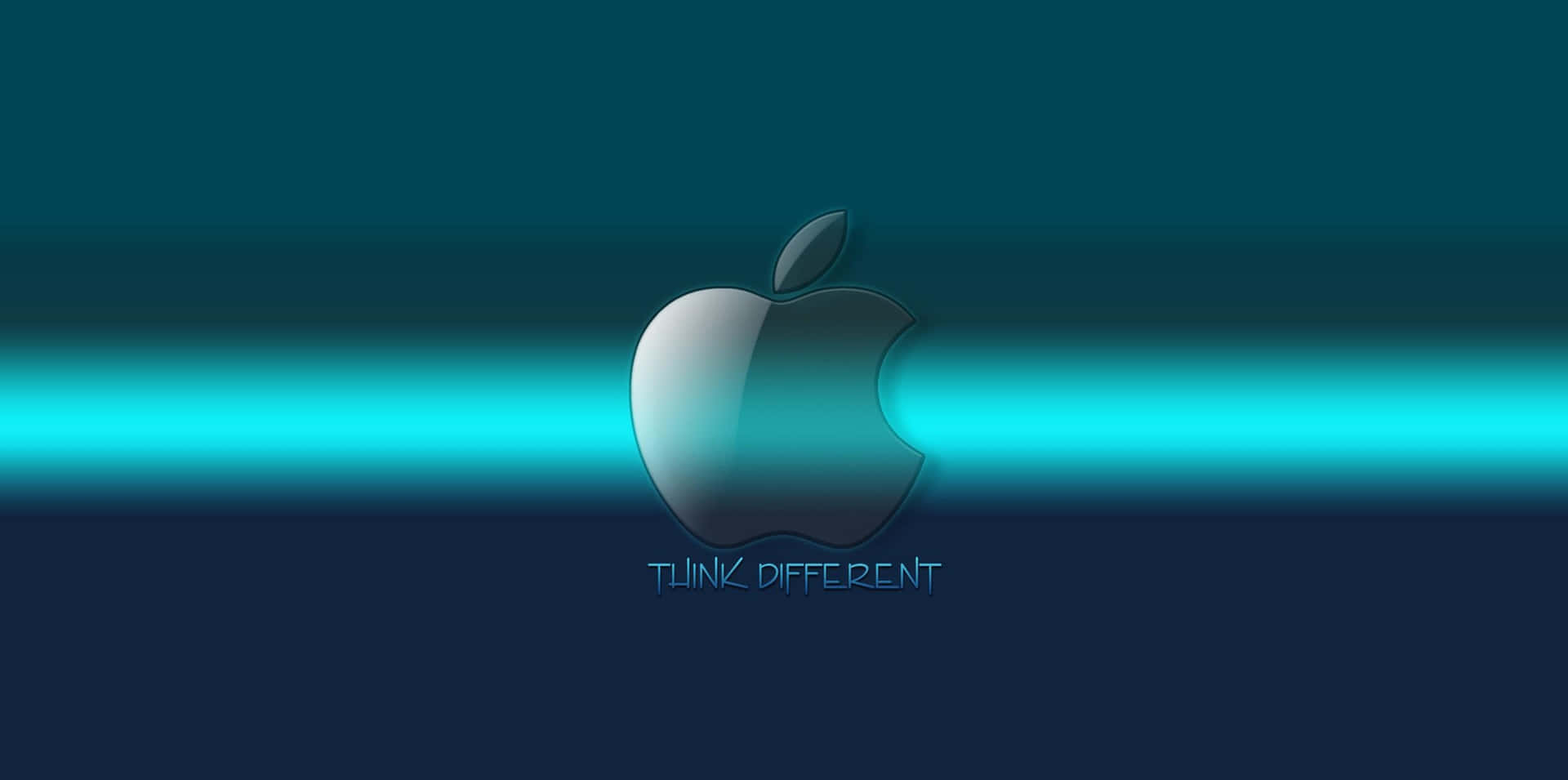 The Apple Logo With Blue And Green Stripes Wallpaper