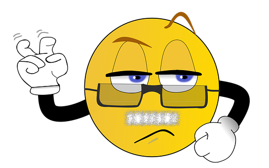 Displeased Yellow Emoji With Mask PNG