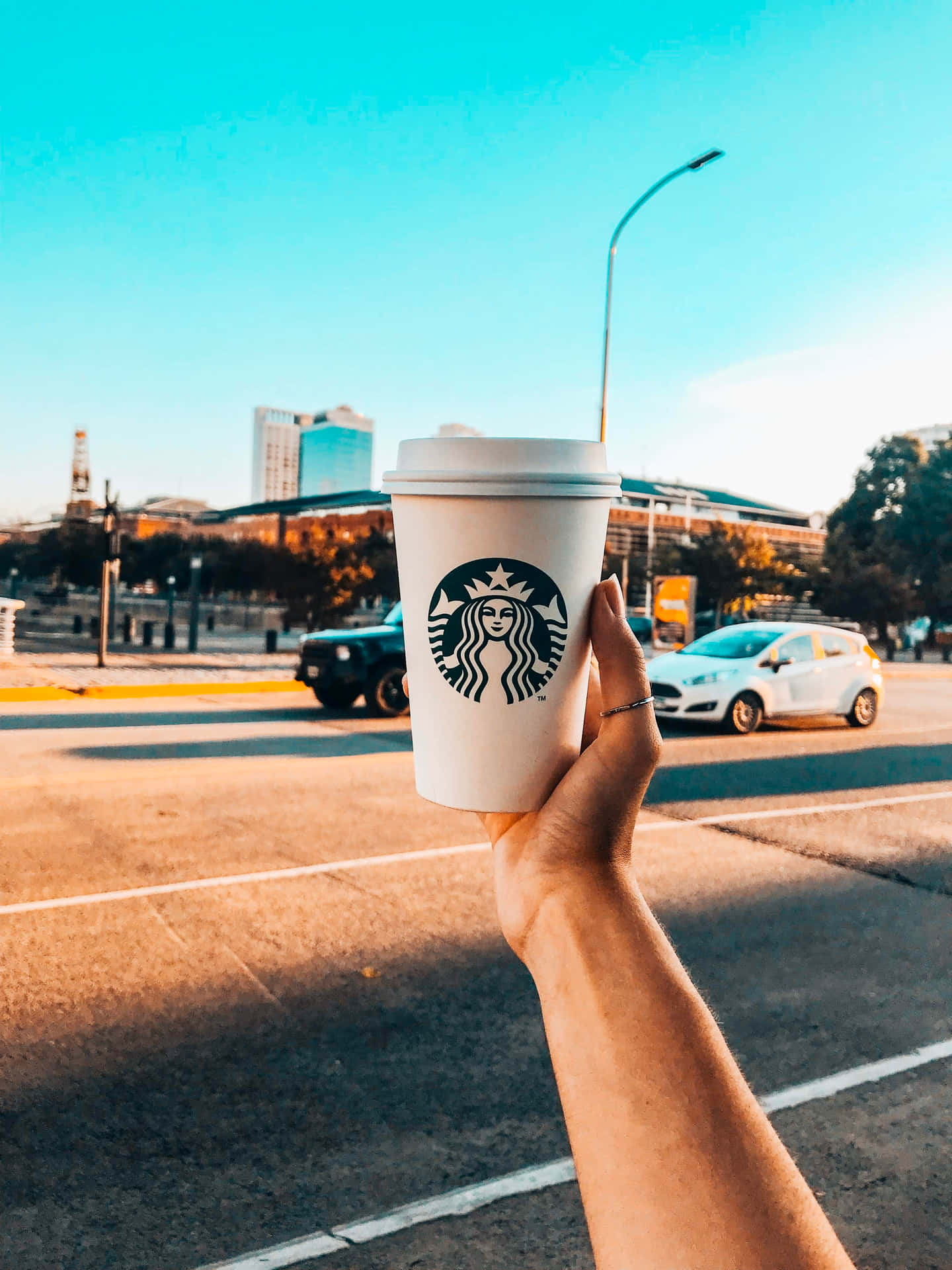 Disposable Coffee Cup Of Starbucks Hd Wallpaper