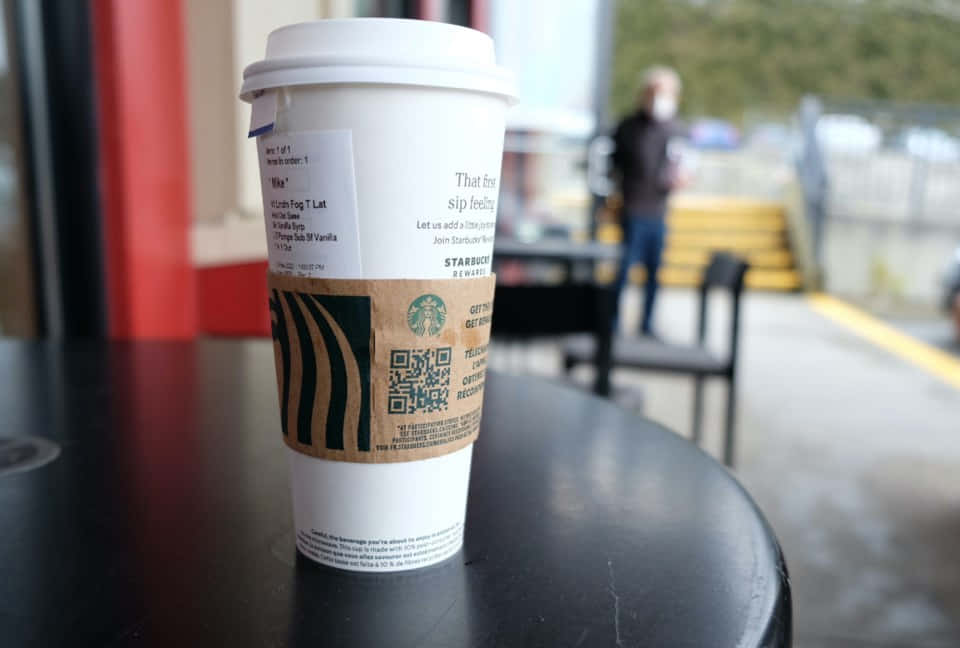 Disposable Cup Of Starbucks Wallpaper