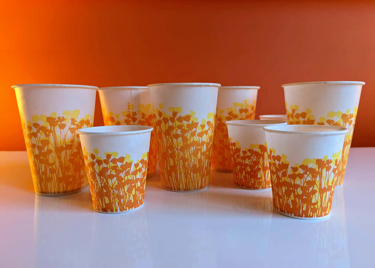 Disposable Flower Cups Wallpaper