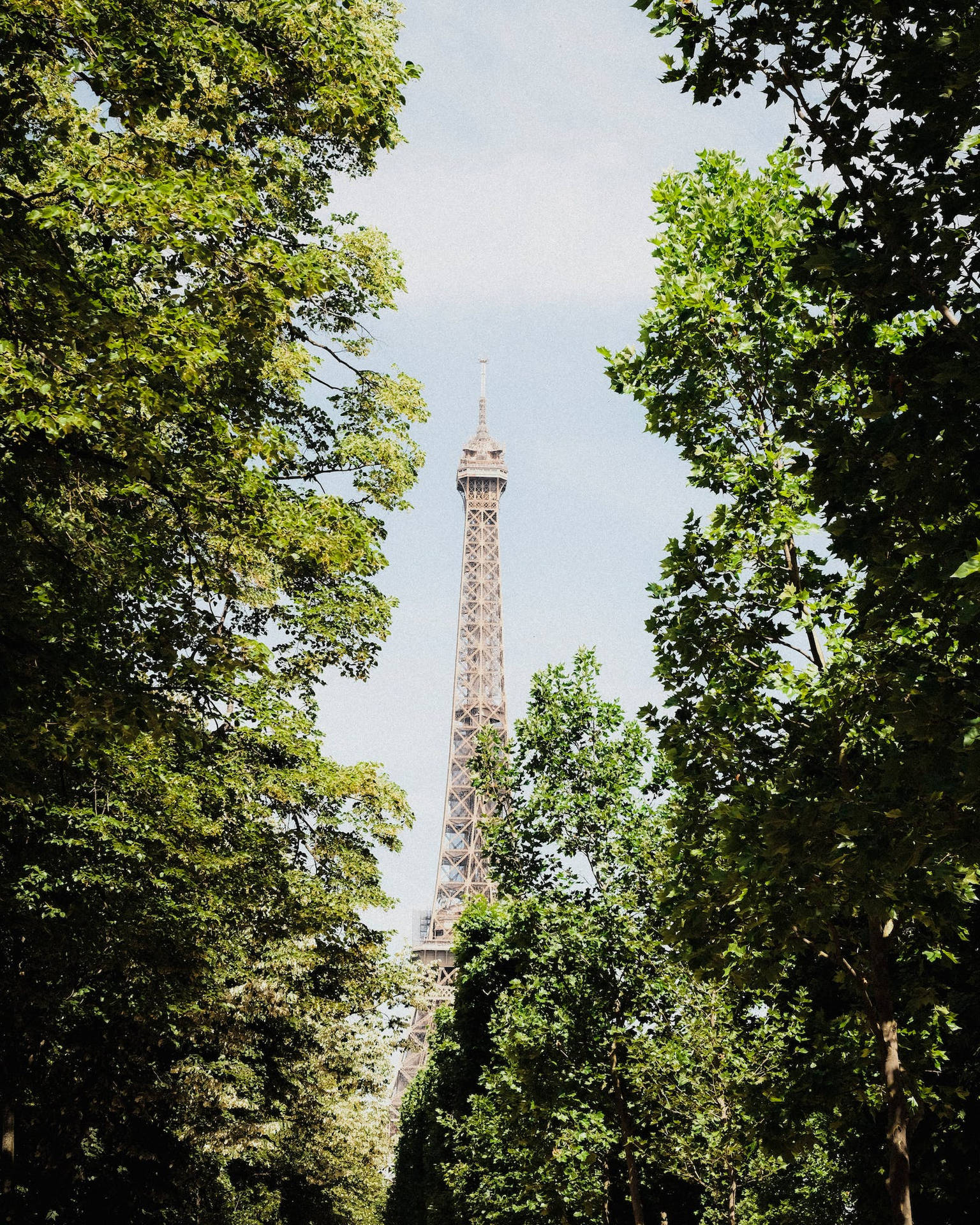 Distante Torre Eiffel In Francia Iphone Sfondo