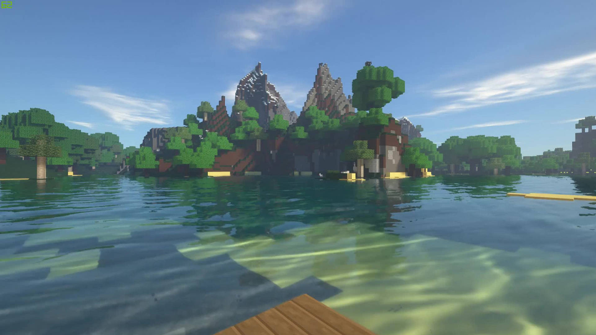 Distant Island 2560x1440 Minecraft Wallpaper