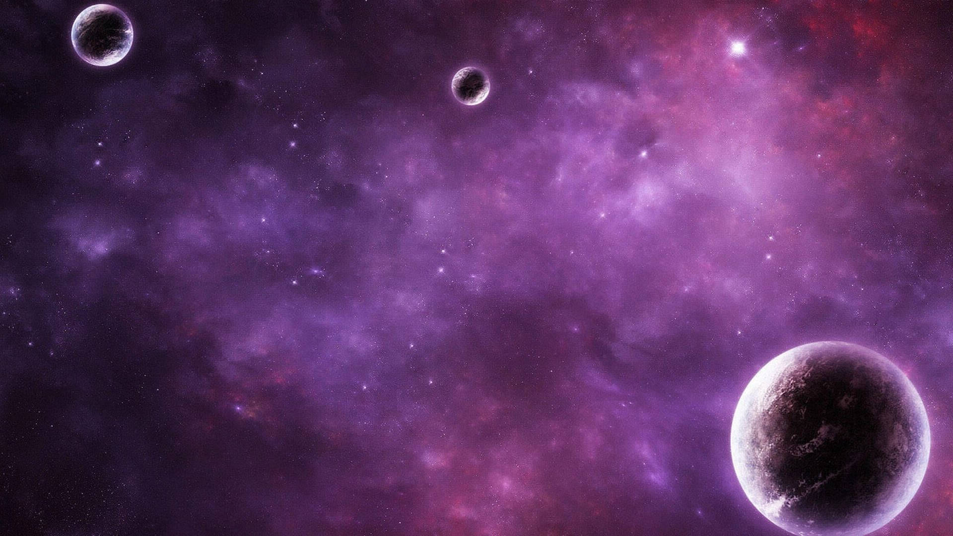Distant Planets In The Galaxy Background