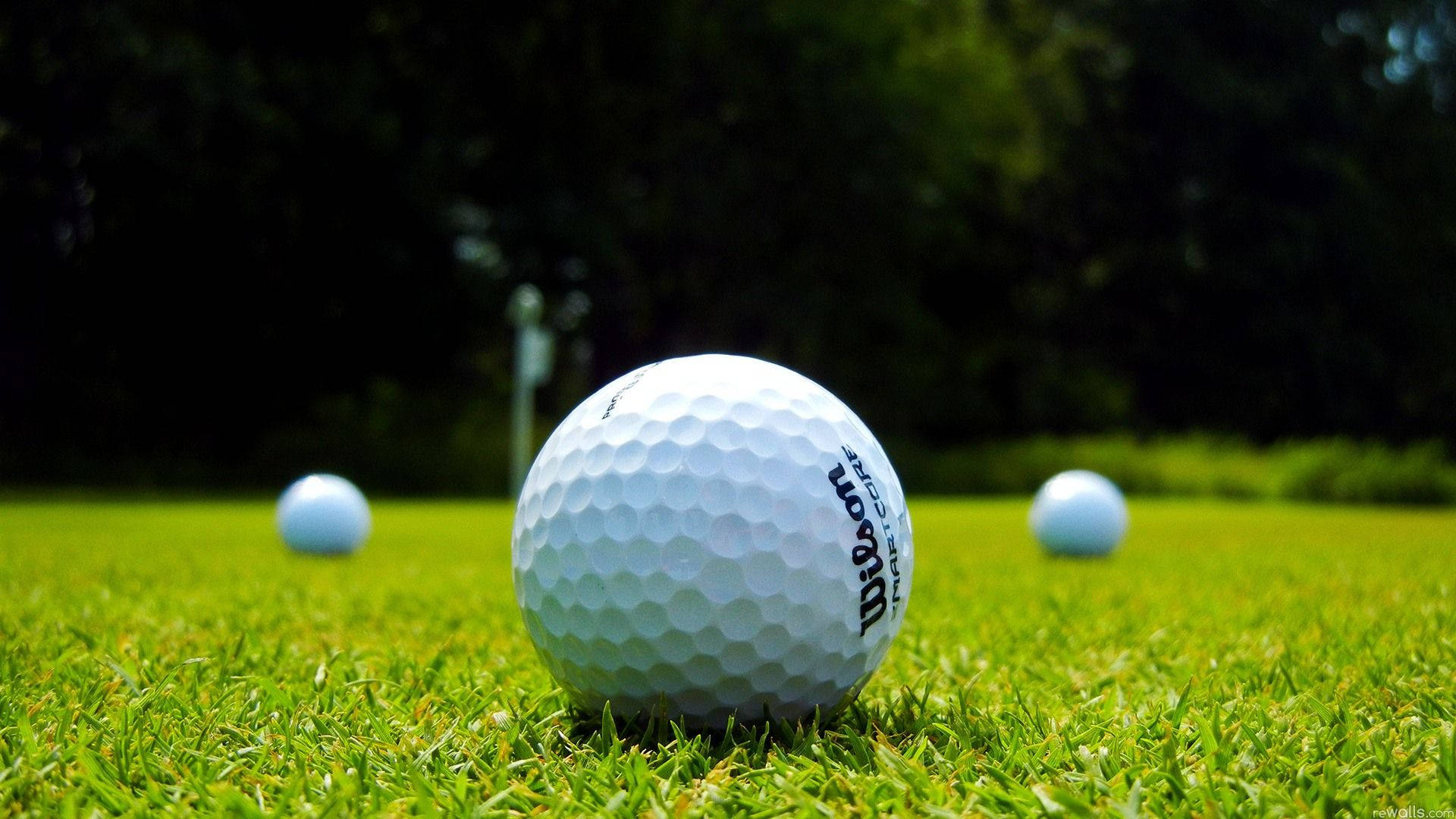 Distant Three Balls Golfing Desktop Wallpaper