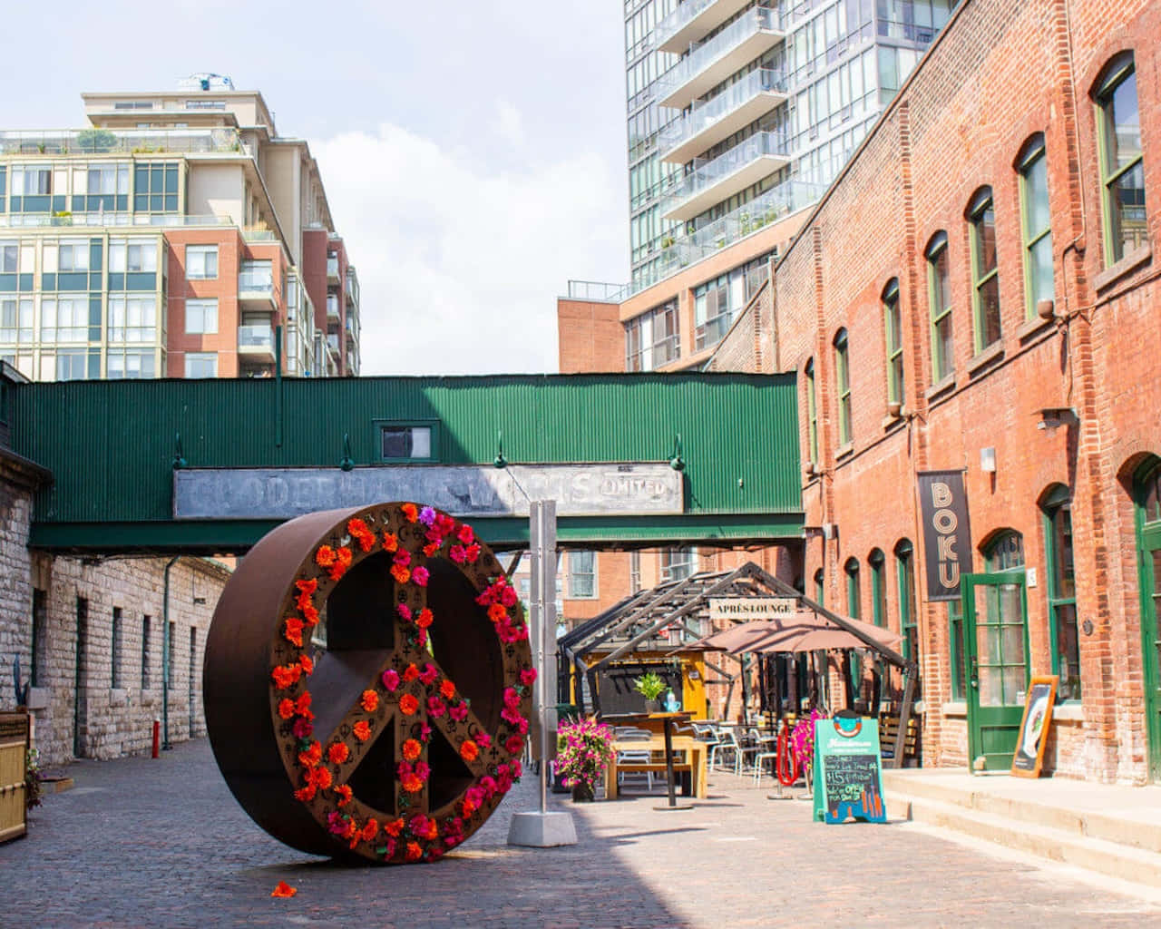 Distillery District Peace Sculpture Toronto Wallpaper