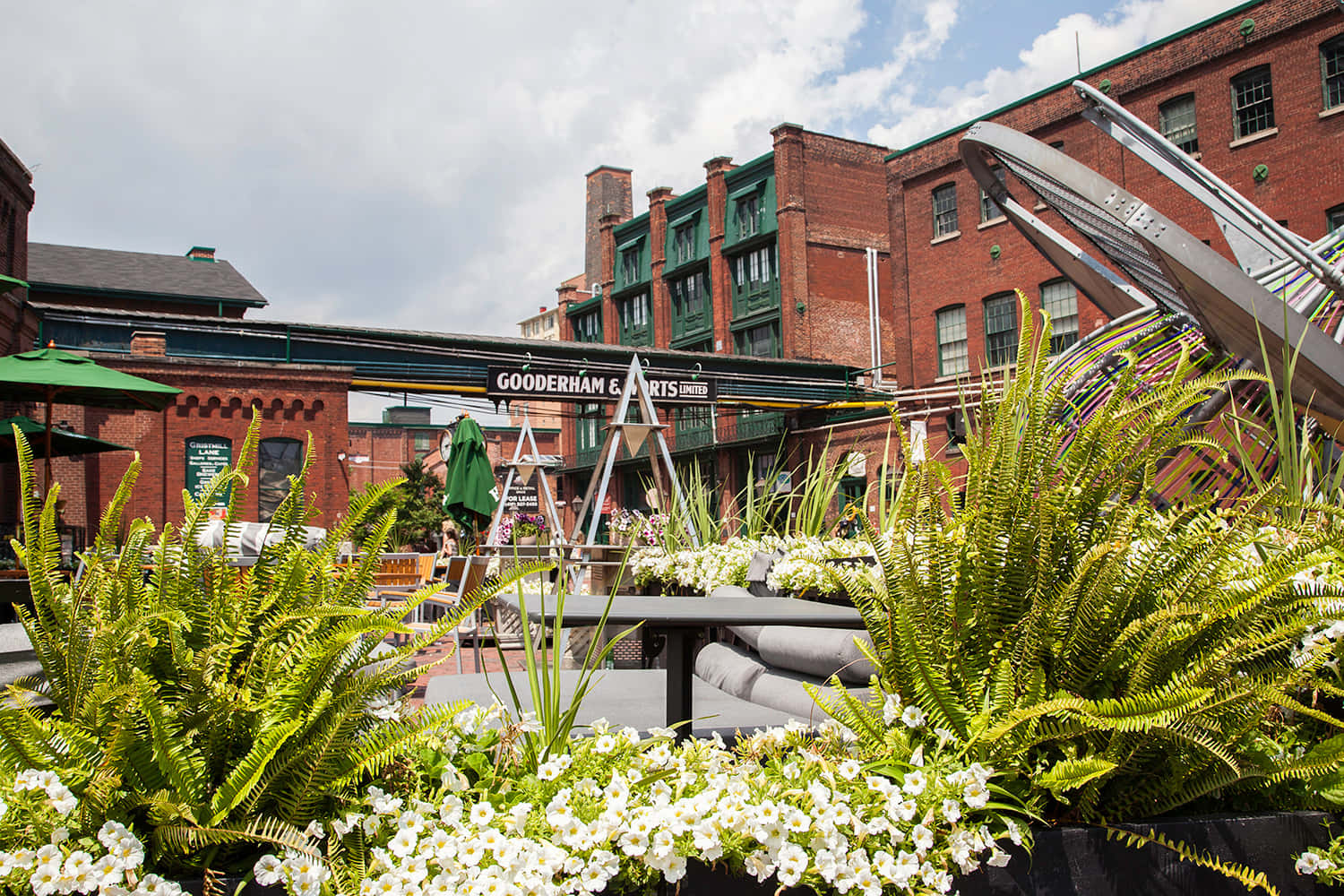 Distillery District Summer Scene Wallpaper