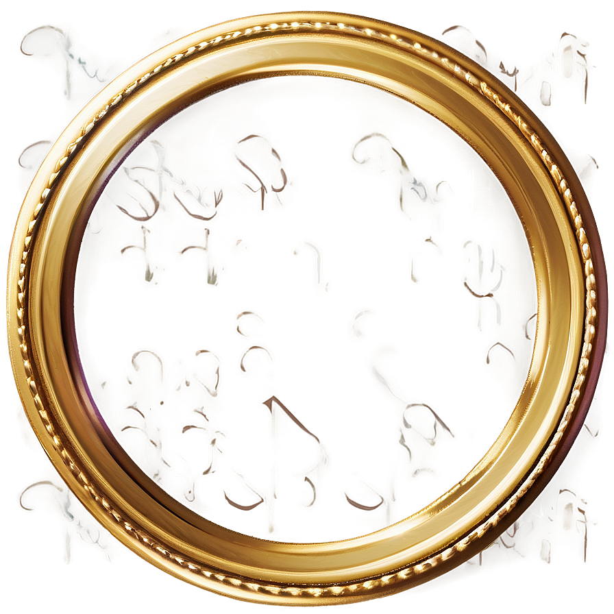 Distinctive Gold Circle Frame Png 44 PNG