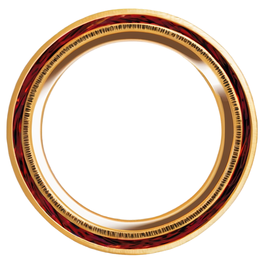 Distinctive Gold Circle Frame Png Ytp29 PNG