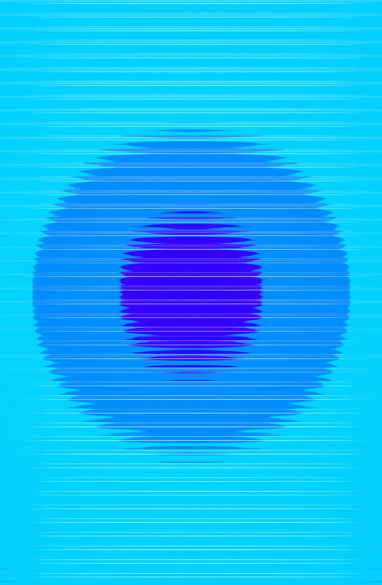 Distorted Blue Circles Mobile 3d