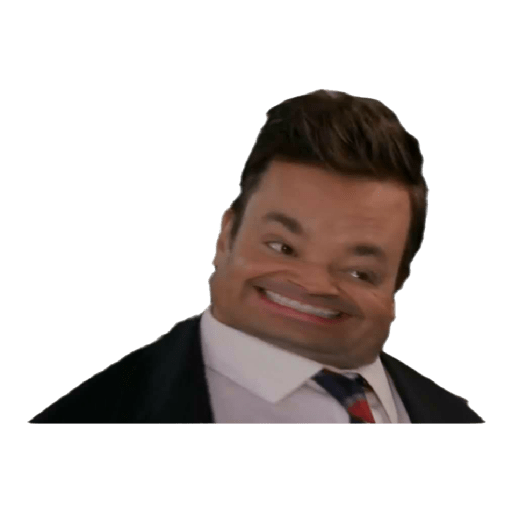 Distorted Face Man Suit Tie PNG
