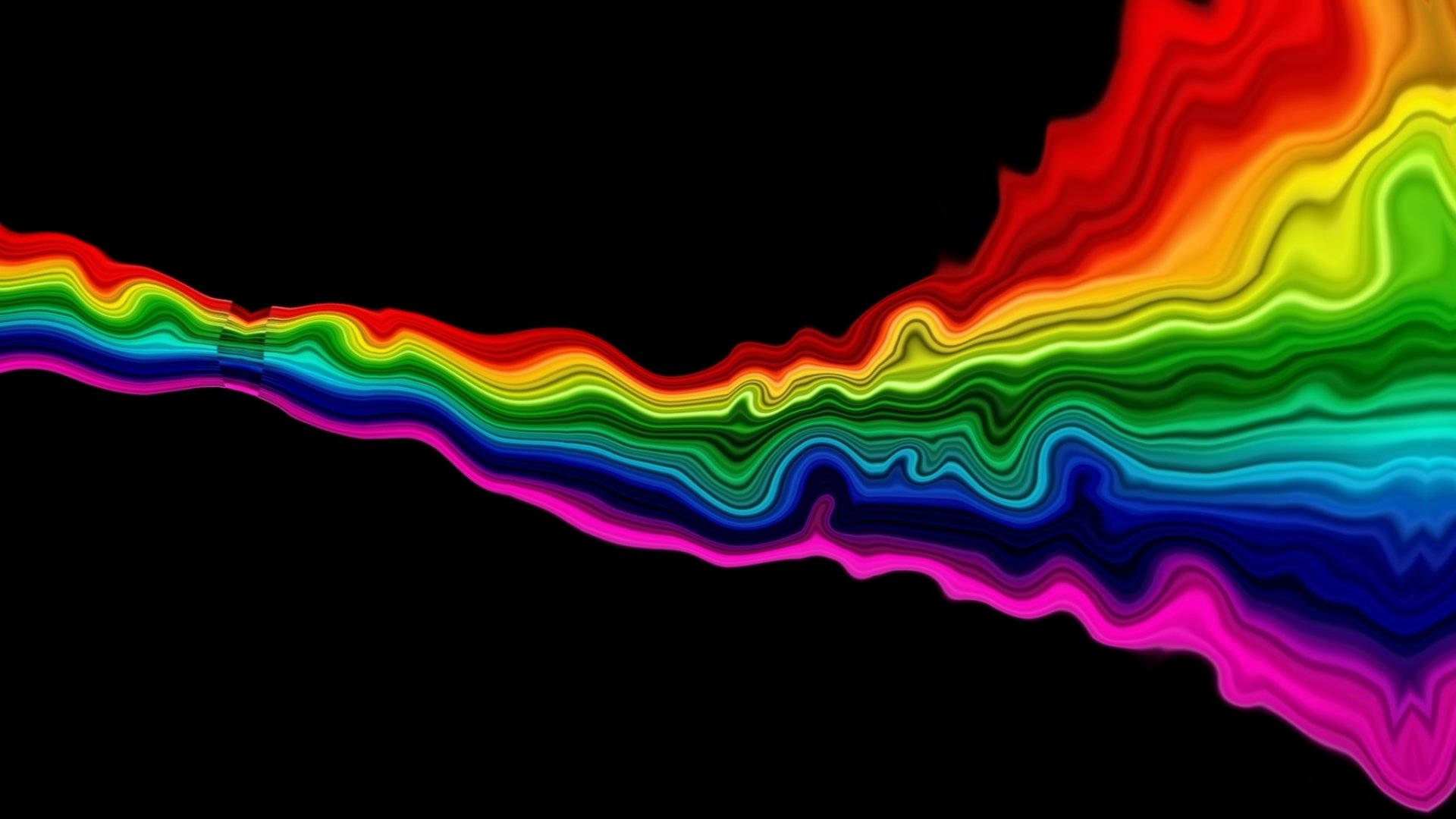 Distorted Rainbow Paint Splash Wallpaper
