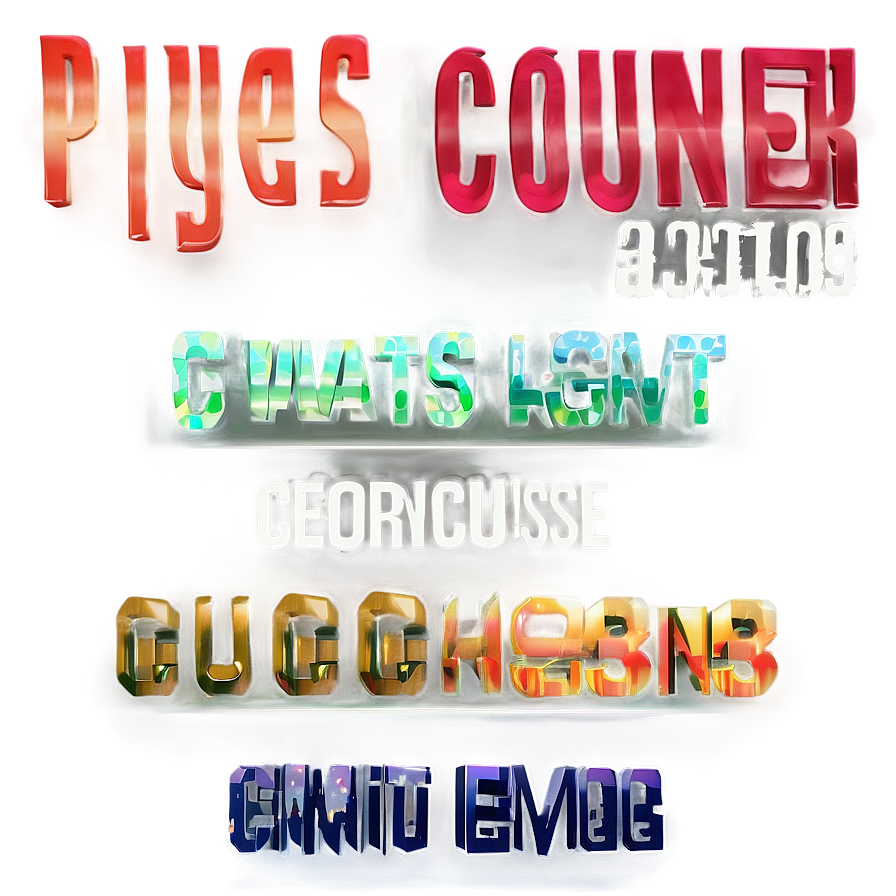 Distorted Text Artwork PNG